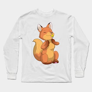 Fox with Lollipop Long Sleeve T-Shirt